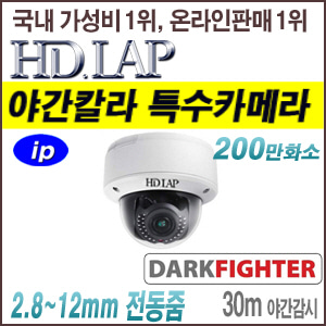 [IP-2M] [HD.LAP] HND-2416VFDK [모터렌즈 2.8~12mm 1/1.8&quot; 다크파이트 야간칼라 IK10] [회원가입시 가격할인]