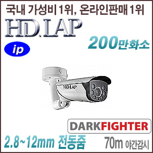 [IP-2M] [HD.LAP] HNH-2466VFR [모터렌즈 2.8~12mm 1/1.8&quot; 다크파이트 70m IR IP66 IK10] [회원가입시 가격할인]